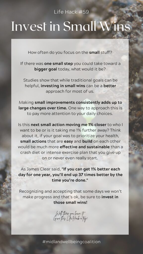 Invest in Small Wins from Midland Area Wellbeing Coalition