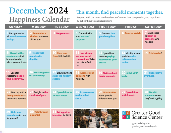 GGSC December Calendar