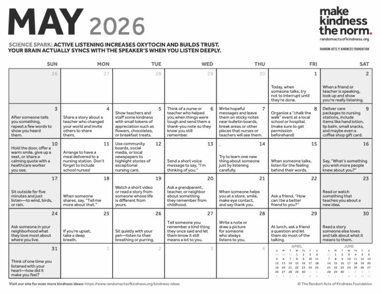 RAK May Calendar
