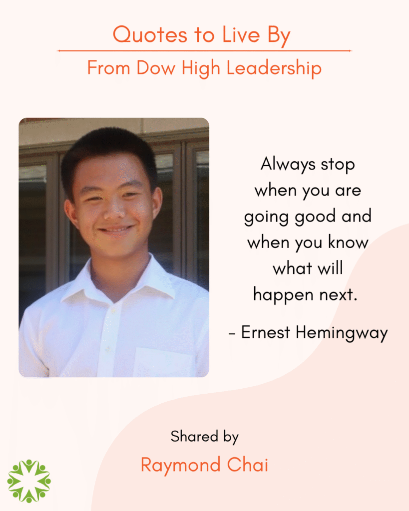 Quote to Live By from Raymond Chai